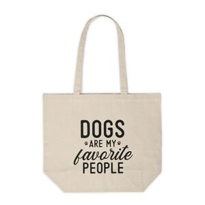 Dogs Are My Favorite People Custom Canvas Tote Bag